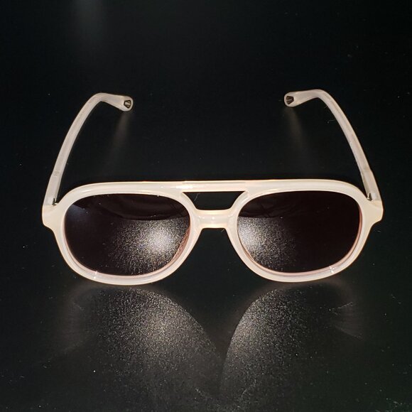 Retro Polarized Aviator Pink Light Brown Sunglasses [SOJOS] [56-20-143] - Picture 3 of 6